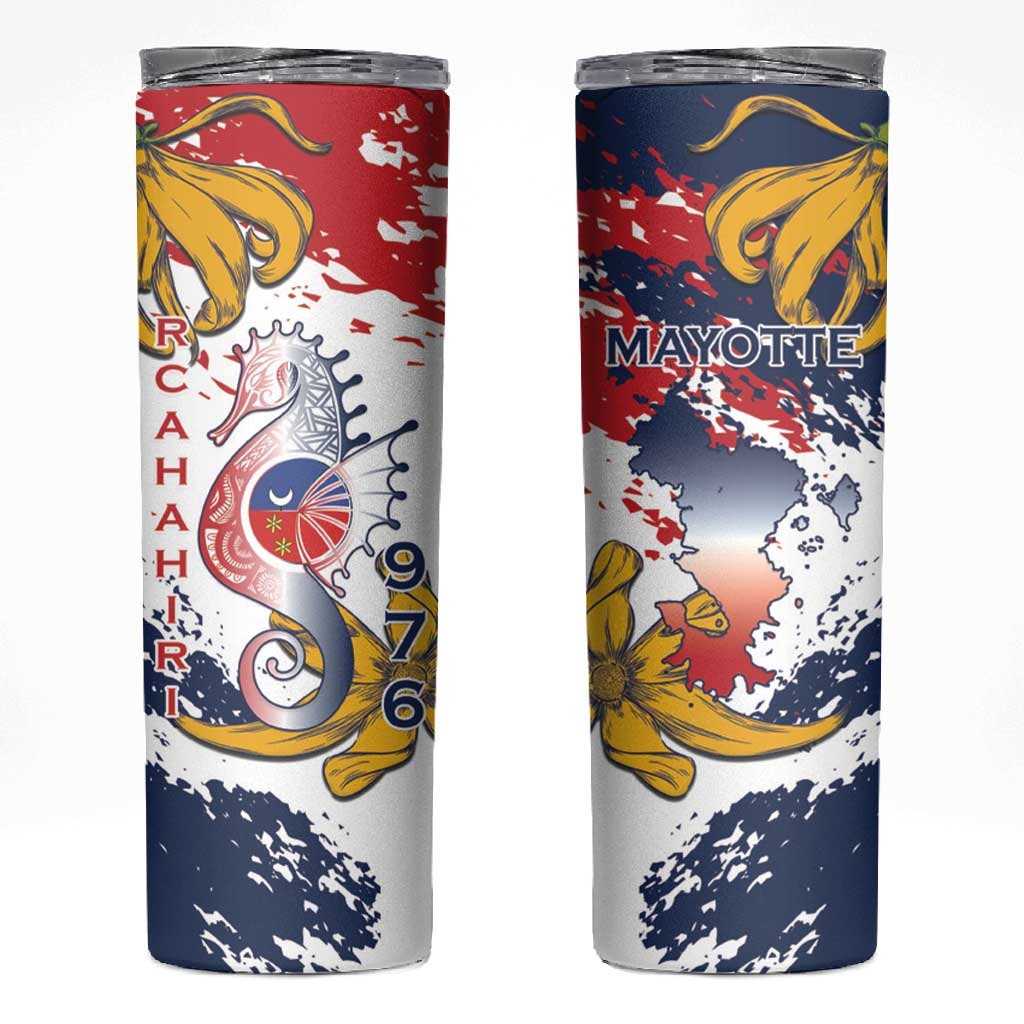 Département de Mayotte Skinny Tumbler Ra Hachiri 976 Map With Ylang Ylang