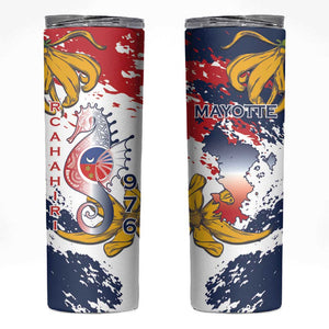 Département de Mayotte Skinny Tumbler Ra Hachiri 976 Map With Ylang Ylang