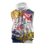 Département de Mayotte Sleeveless Zip Hoodie Ra Hachiri 976 Map With Ylang Ylang - African Pride
