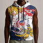 Département de Mayotte Sleeveless Zip Hoodie Ra Hachiri 976 Map With Ylang Ylang - African Pride