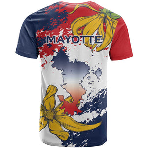 Département de Mayotte T shirt Ra Hachiri 976 Map With Ylang Ylang