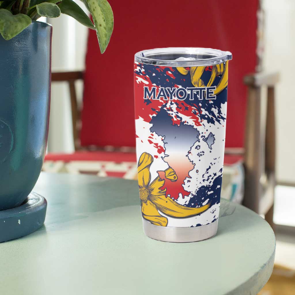 Département de Mayotte Tumbler Cup Ra Hachiri 976 Map With Ylang Ylang