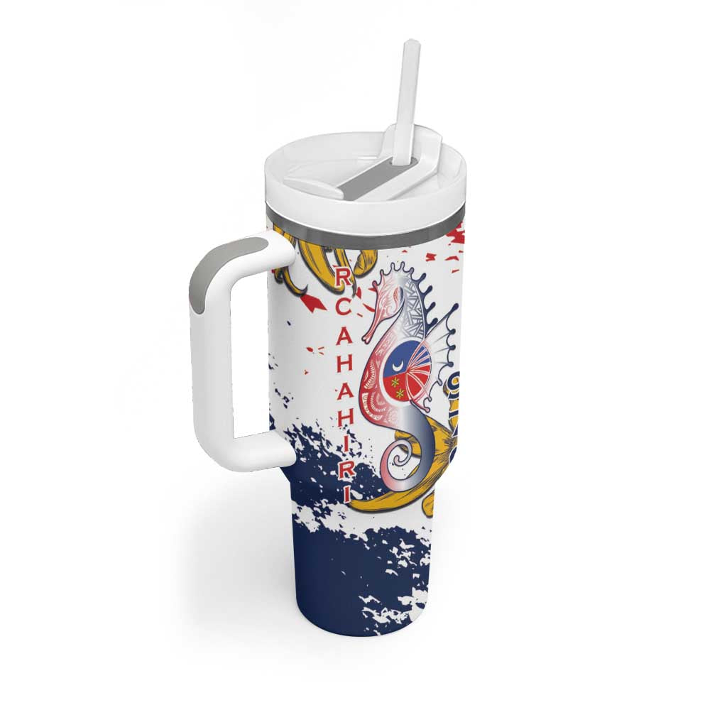 Département de Mayotte Tumbler With Handle Ra Hachiri 976 Map With Ylang Ylang