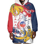 Département de Mayotte Wearable Blanket Hoodie Ra Hachiri 976 Map With Ylang Ylang