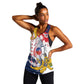 Département de Mayotte Women Racerback Tank Ra Hachiri 976 Map With Ylang Ylang