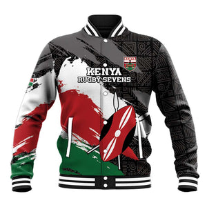 Custom Afro Kenya Baseball Jacket Rugby Sevens - African Pattern
