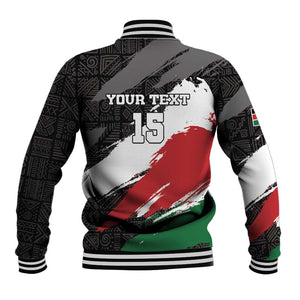 Custom Afro Kenya Baseball Jacket Rugby Sevens - African Pattern