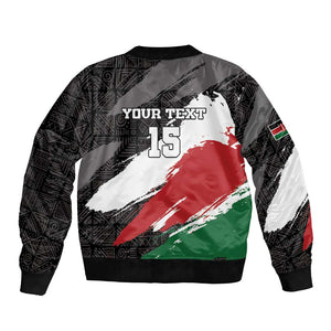 Custom Afro Kenya Bomber Jacket Rugby Sevens - African Pattern