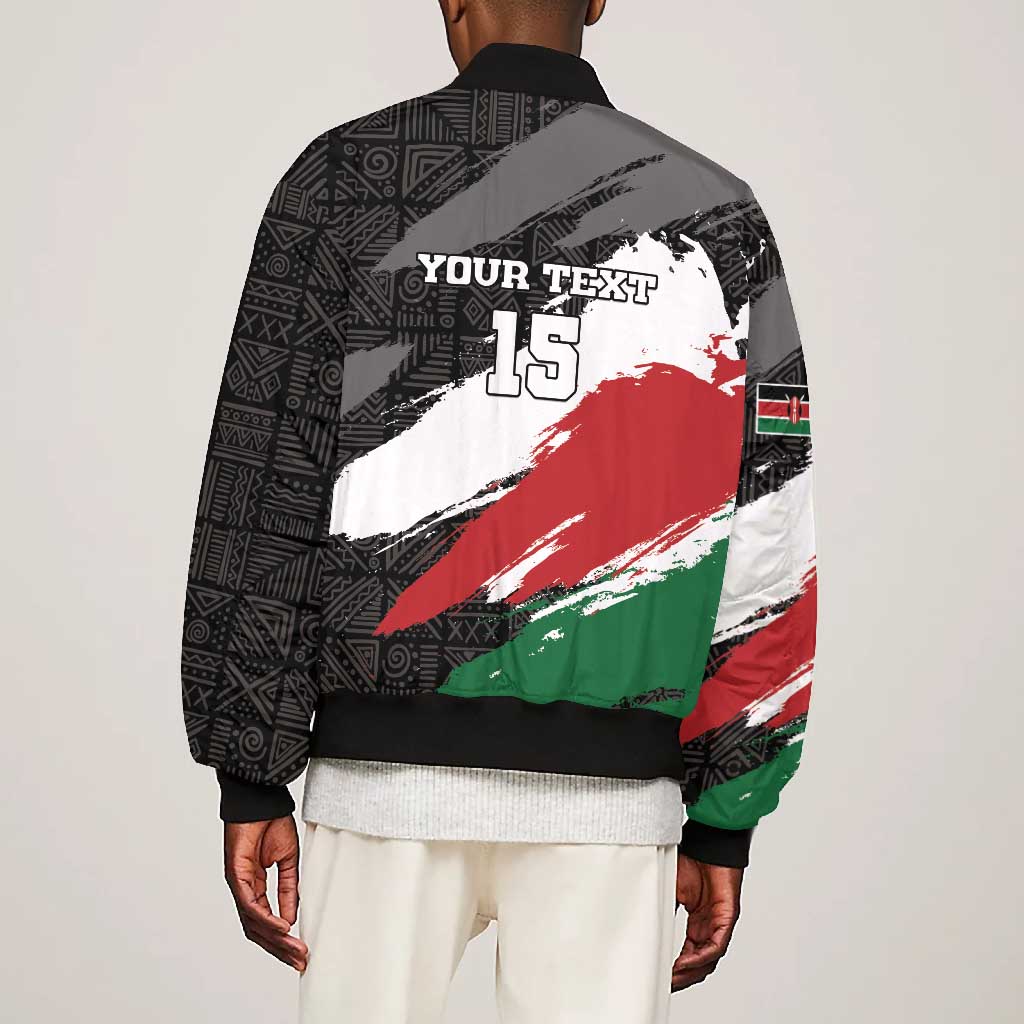 Custom Afro Kenya Bomber Jacket Rugby Sevens - African Pattern