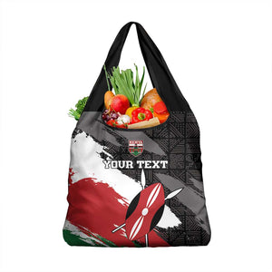 Custom Afro Kenya Grocery Bag Rugby Sevens - African Pattern