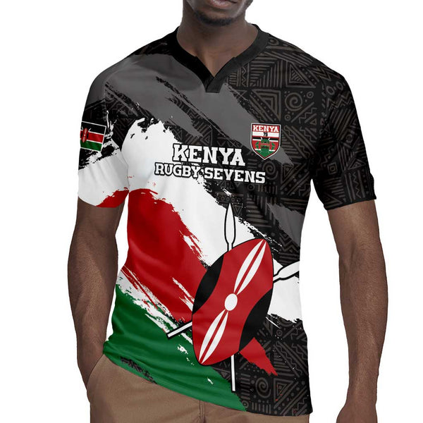 Custom Afro Kenya Rugby Jersey Rugby Sevens - African Pattern by ...