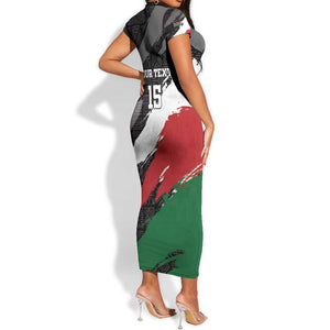 Custom Afro Kenya Short Sleeve Bodycon Dress Rugby Sevens - African Pattern LT15