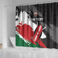 Custom Afro Kenya Shower Curtain Rugby Sevens - African Pattern