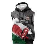 Custom Afro Kenya Sleeveless Hoodie Rugby Sevens - African Pattern - African Pride