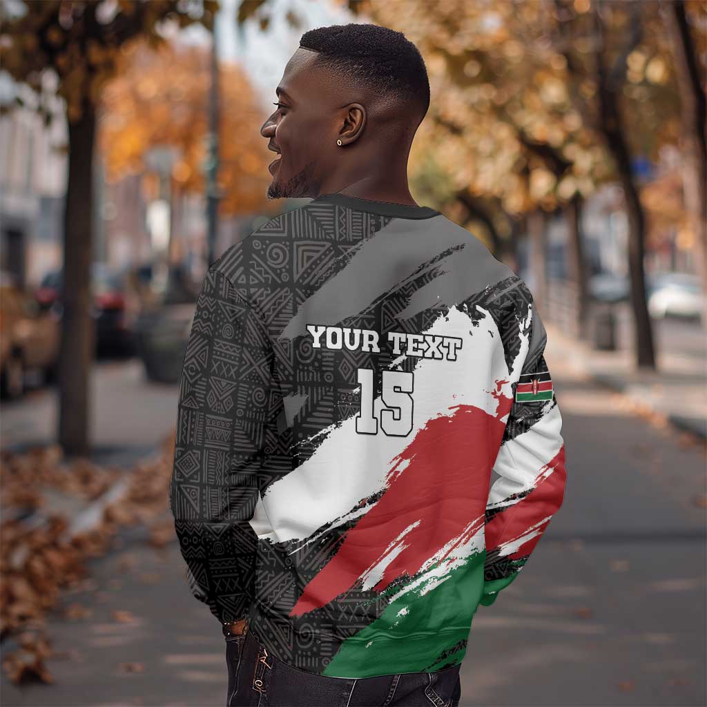 Custom Afro Kenya Sweatshirt Rugby Sevens - African Pattern