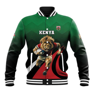 Kenya Rugby Custom Baseball Jacket Simbas Mascot - Sporty Style