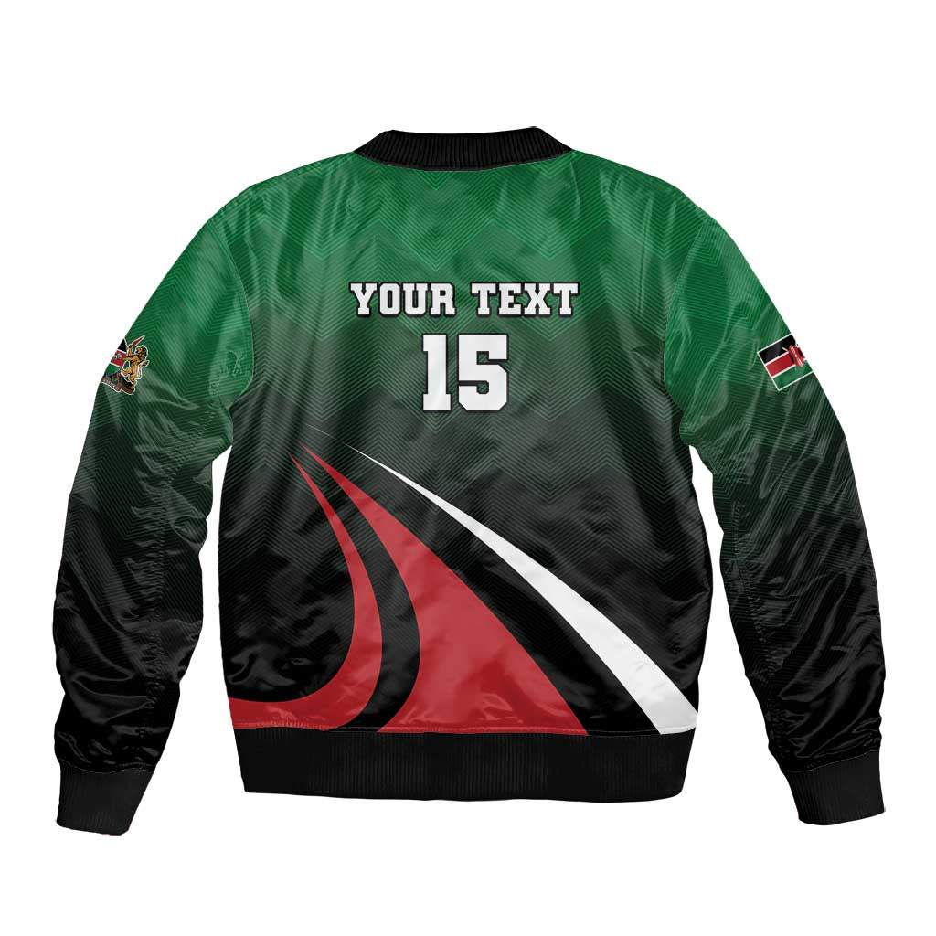 Kenya Rugby Custom Bomber Jacket Simbas Mascot - Sporty Style