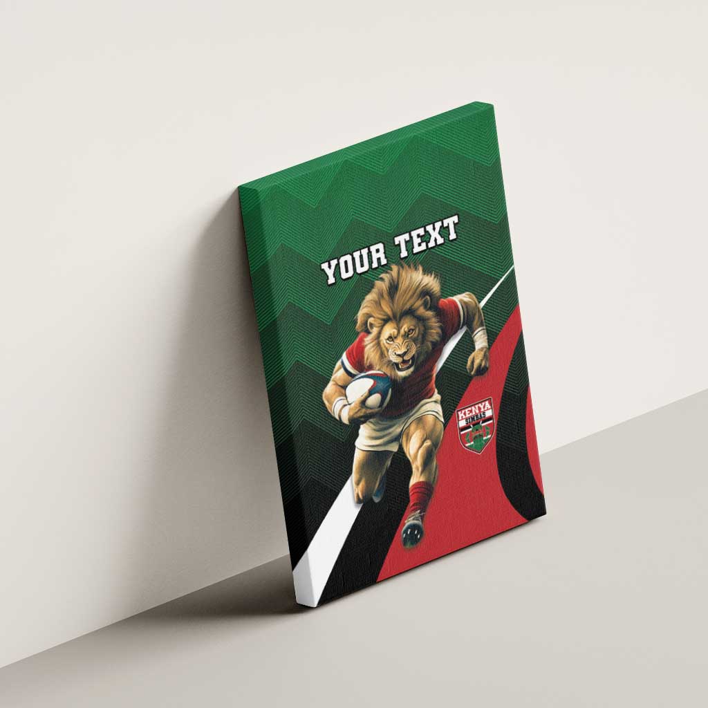 Kenya Rugby Custom Canvas Wall Art Simbas Mascot - Sporty Style