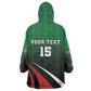 Kenya Rugby Custom Kid Wearable Blanket Hoodie Simbas Mascot - Sporty Style