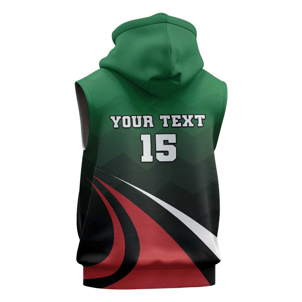 Kenya Rugby Custom Sleeveless Hoodie Simbas Mascot - Sporty Style - African Pride