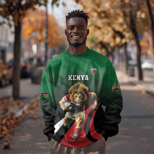 Kenya Rugby Custom Sweatshirt Simbas Mascot - Sporty Style