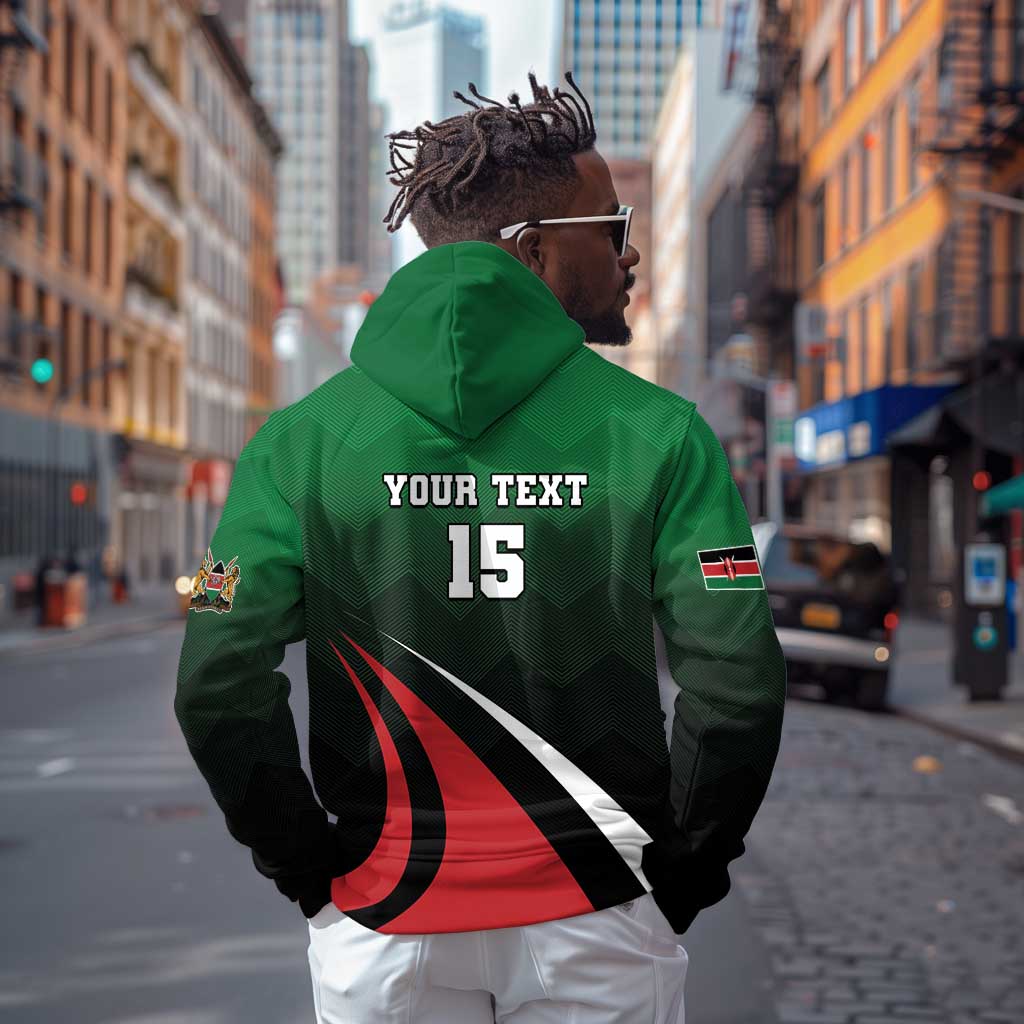 Kenya Rugby Custom Zip Hoodie Simbas Mascot - Sporty Style