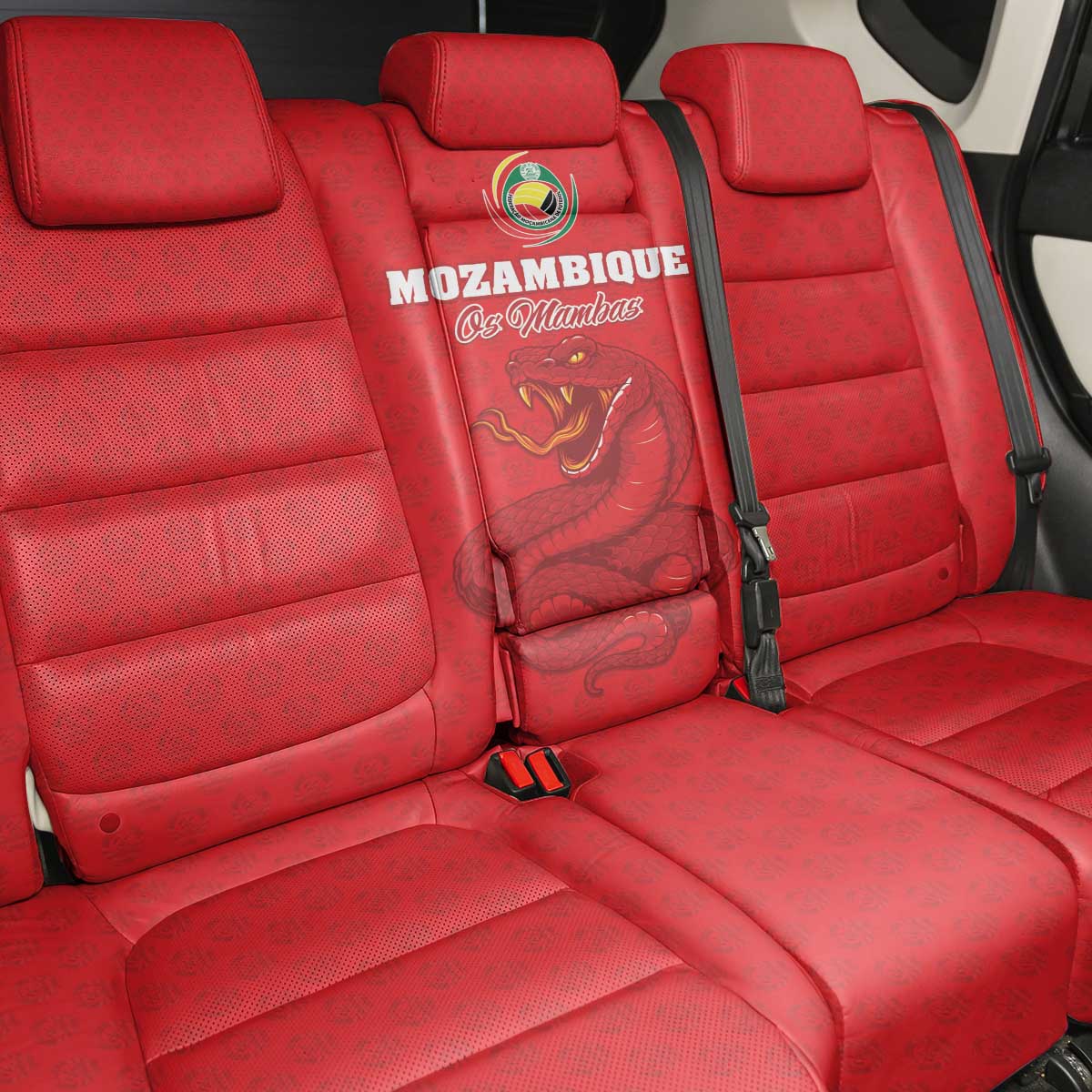 Mozambique Football Back Car Seat Cover Go Champions Os Mambas - African Pride