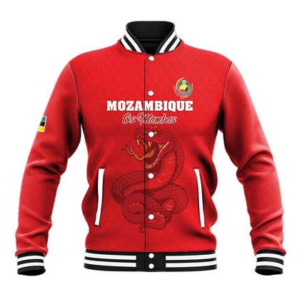 Custom Mozambique Football Baseball Jacket Go Champions Os Mambas - African Pride