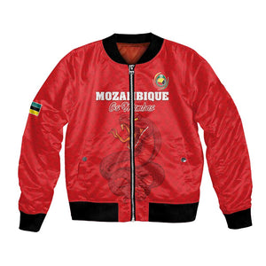 Custom Mozambique Football Bomber Jacket Go Champions Os Mambas - African Pride