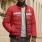 Custom Mozambique Football Bomber Puffer Jacket Come On Os Mambas