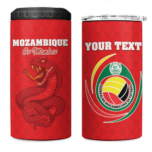 Custom Mozambique Football 4 in 1 Can Cooler Tumbler Go Champions Os Mambas - African Pride