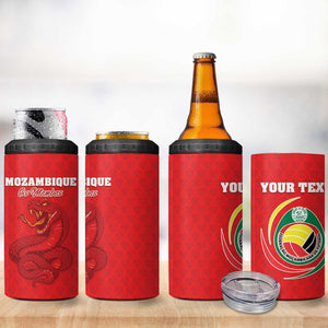 Custom Mozambique Football 4 in 1 Can Cooler Tumbler Go Champions Os Mambas - African Pride
