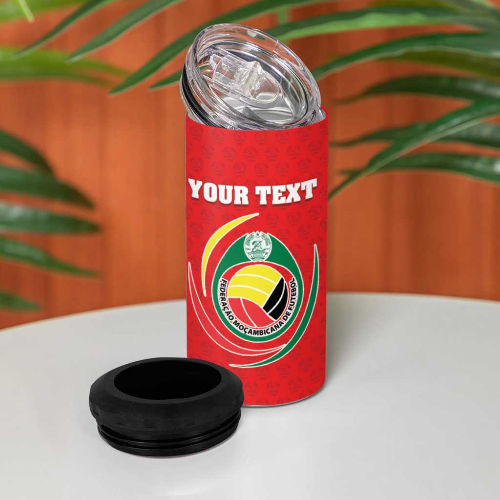 Custom Mozambique Football 4 in 1 Can Cooler Tumbler Go Champions Os Mambas - African Pride