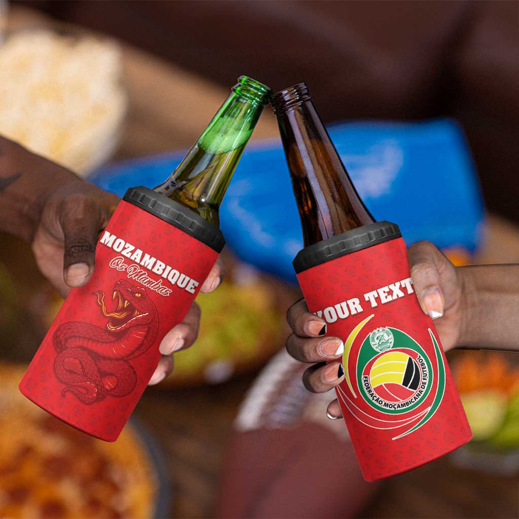 Custom Mozambique Football 4 in 1 Can Cooler Tumbler Go Champions Os Mambas - African Pride