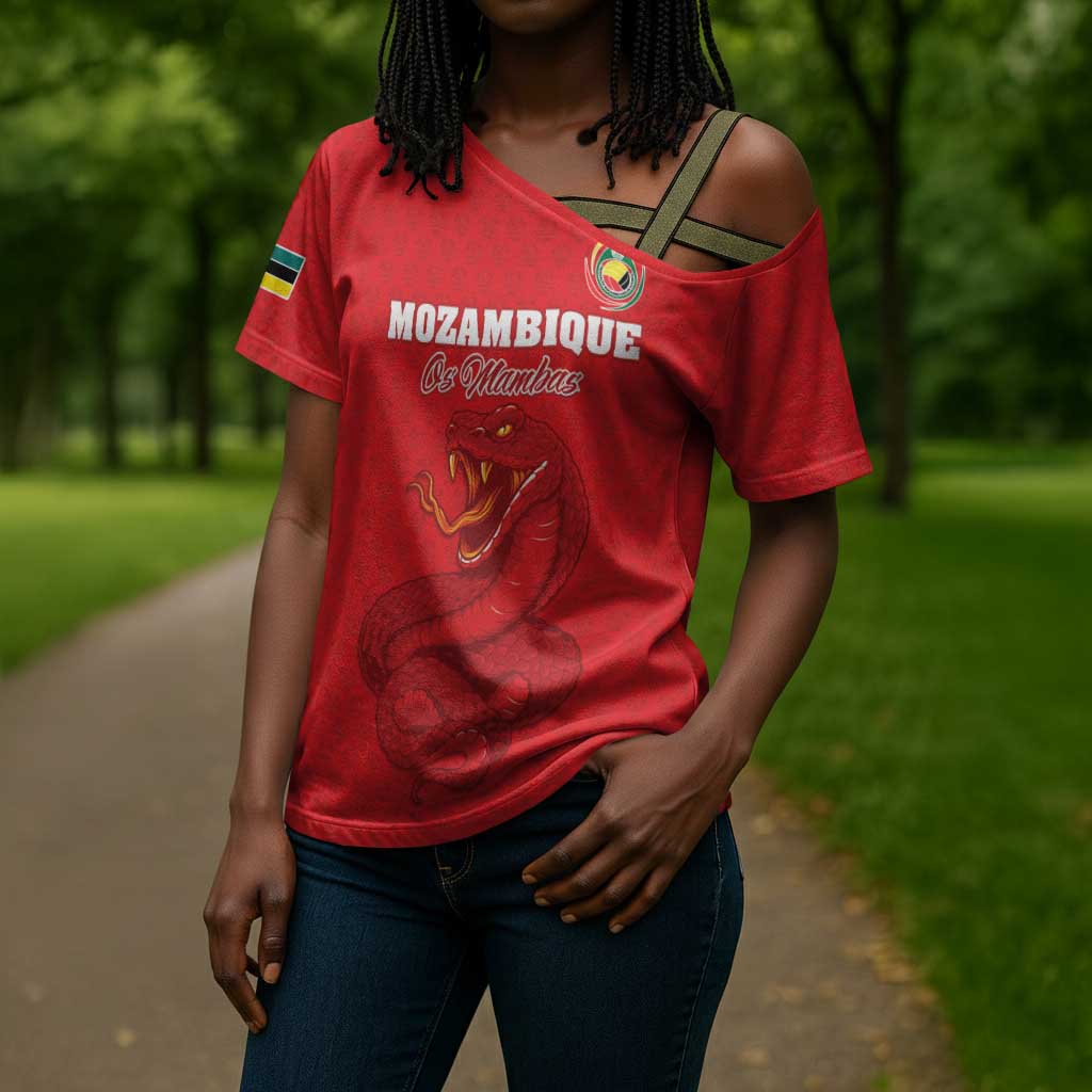 Custom Mozambique Football Cross Shoulder Shirt Come On Os Mambas