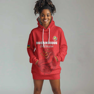 Custom Mozambique Football Hoodie Dress Go Champions Os Mambas - African Pride