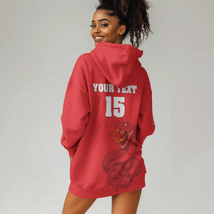Custom Mozambique Football Hoodie Dress Go Champions Os Mambas - African Pride