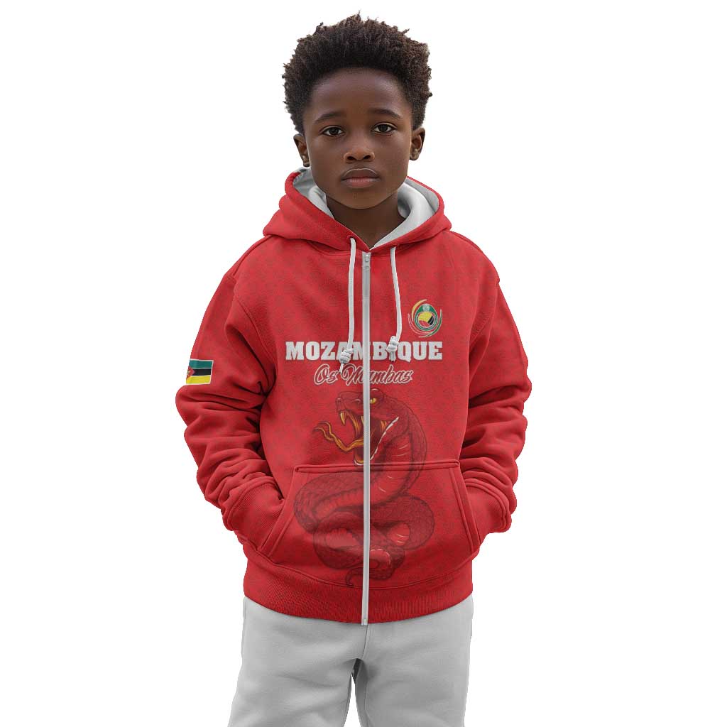 Custom Mozambique Football Kid Hoodie Go Champions Os Mambas - African Pride