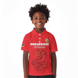 Custom Mozambique Football Kid Polo Shirt Go Champions Os Mambas - African Pride