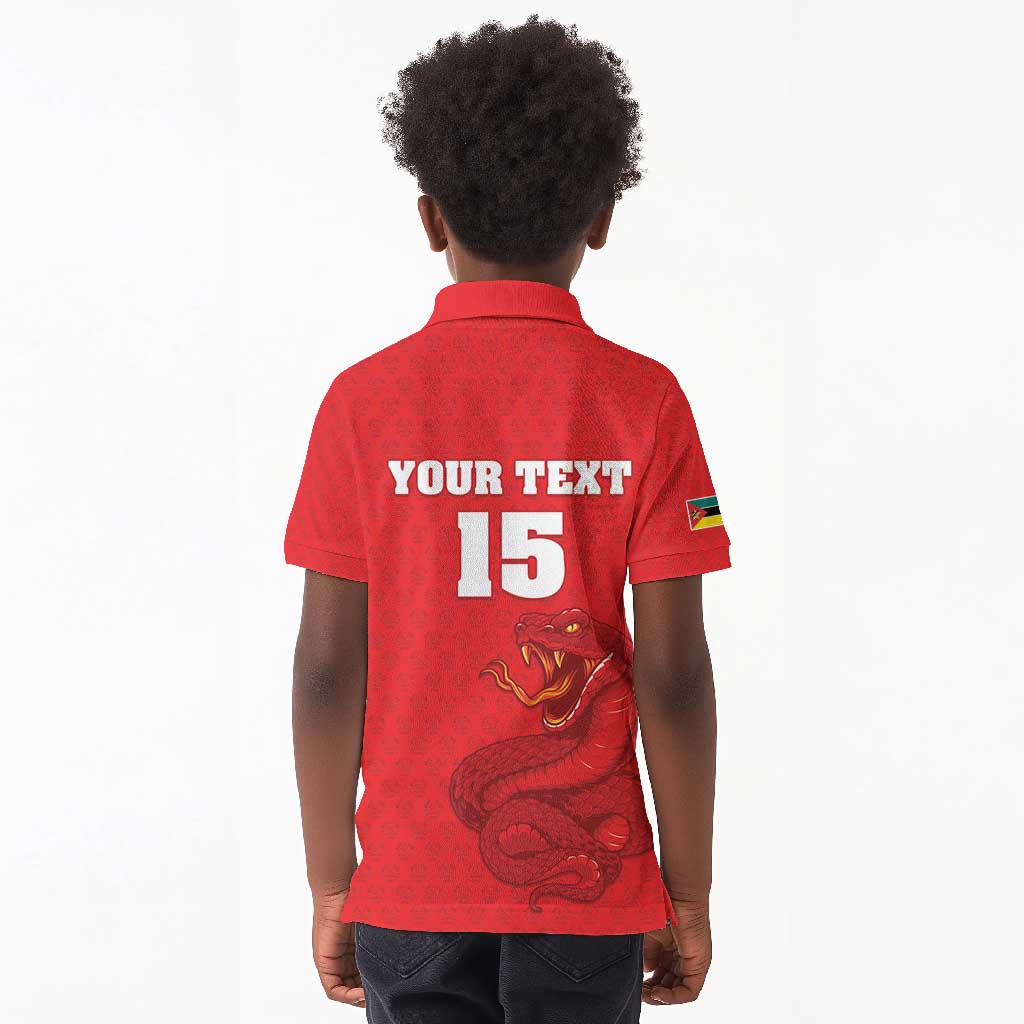 Custom Mozambique Football Kid Polo Shirt Go Champions Os Mambas - African Pride