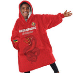 Custom Mozambique Football Kid Wearable Blanket Hoodie Go Champions Os Mambas - African Pride