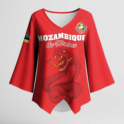 Custom Mozambique Football Kimono Sleeve Blouse Come On Os Mambas