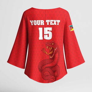 Custom Mozambique Football Kimono Sleeve Blouse Come On Os Mambas