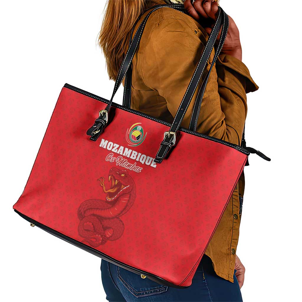 Mozambique Football Leather Tote Bag Go Champions Os Mambas - African Pride