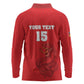 Custom Mozambique Football Long Sleeve Polo Shirt Go Champions Os Mambas - African Pride