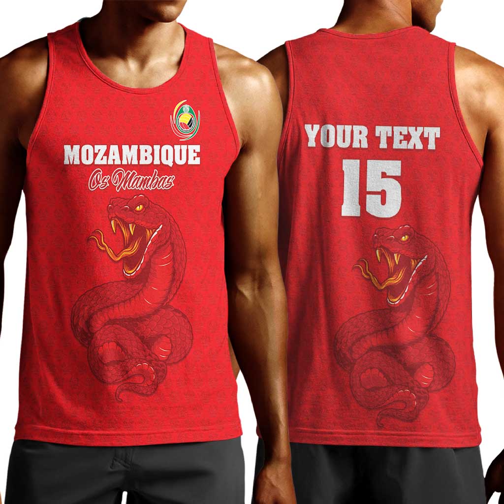 Custom Mozambique Football Men Tank Top Go Champions Os Mambas - African Pride