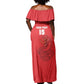 Custom Mozambique Football Off Shoulder Maxi Dress Go Champions Os Mambas - African Pride