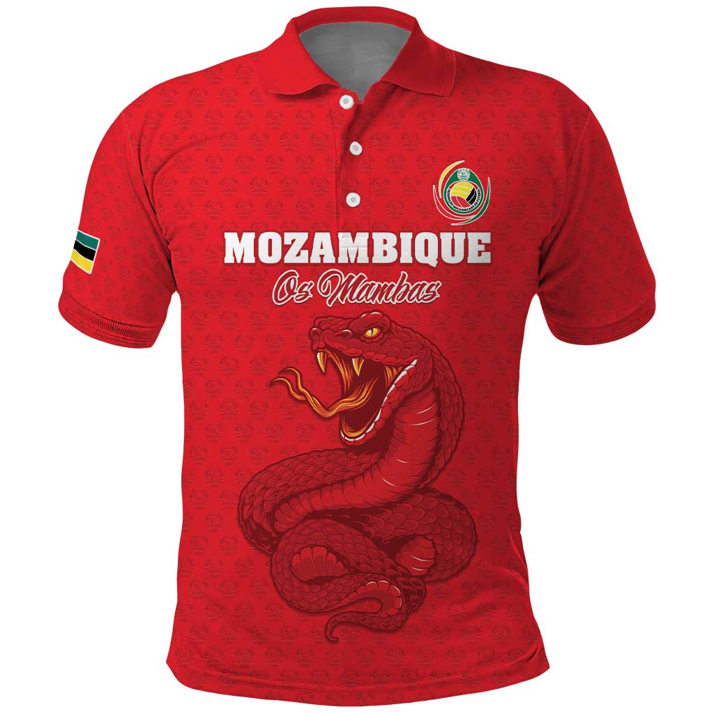 Custom Mozambique Football Polo Shirt Go Champions Os Mambas - African Pride