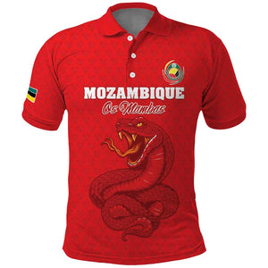 Custom Mozambique Football Polo Shirt Go Champions Os Mambas - African Pride