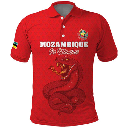 Custom Mozambique Football Polo Shirt Go Champions Os Mambas - African Pride